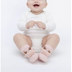 Baby Reindeer Socks "Pink"
